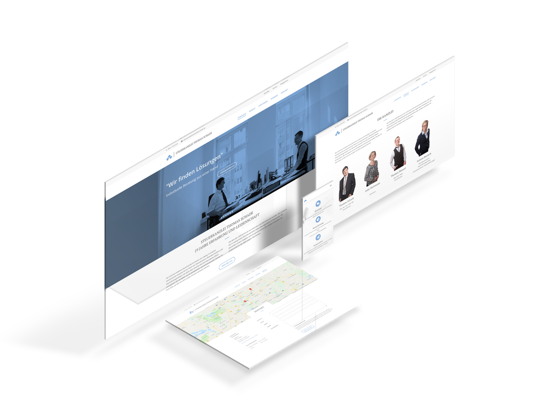 Steuerkanzlei Schade Mockup Internetseite Fotos Leipzig Kreativagentur