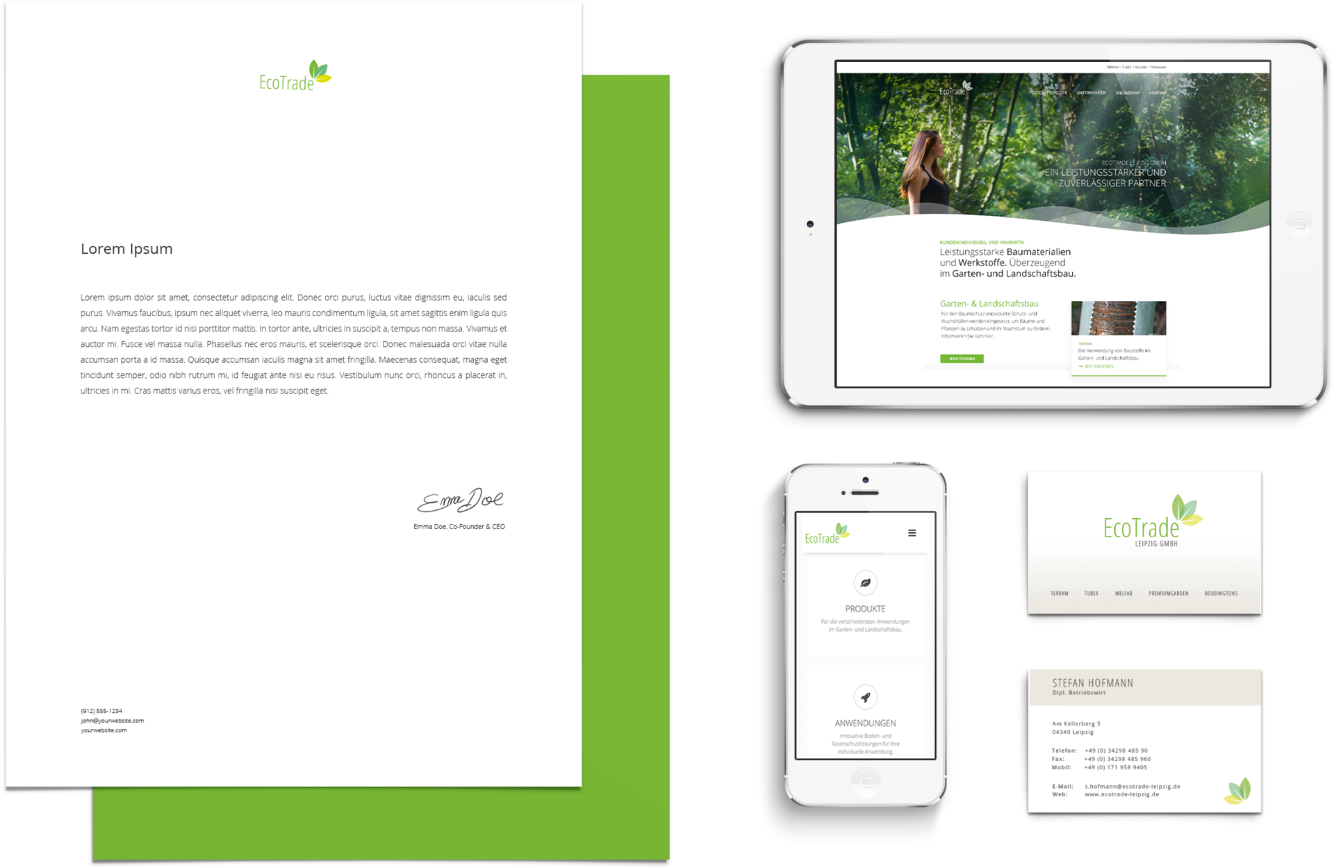 Eco-Trade E-Commerce Bildwelt Webauftritt Leipzig Webagentur