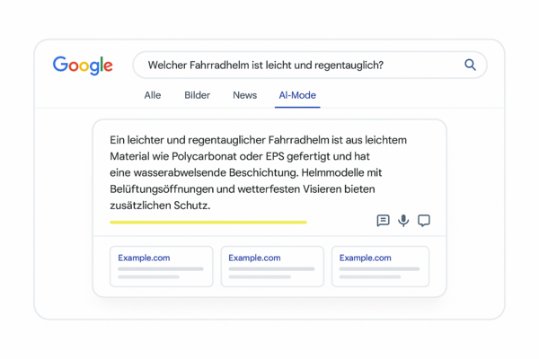 Google AI-Mode Ansicht