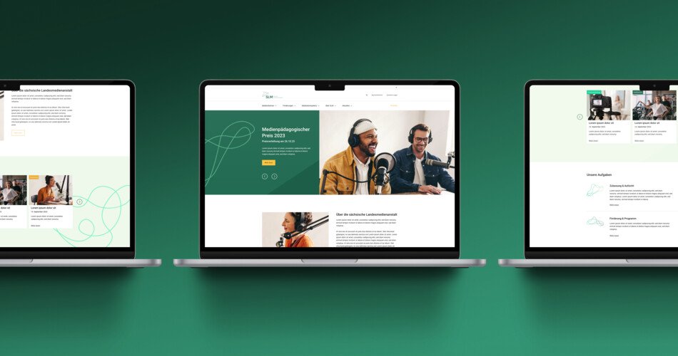 Sächsische Landesmedienanstalt Webseiten Mockup