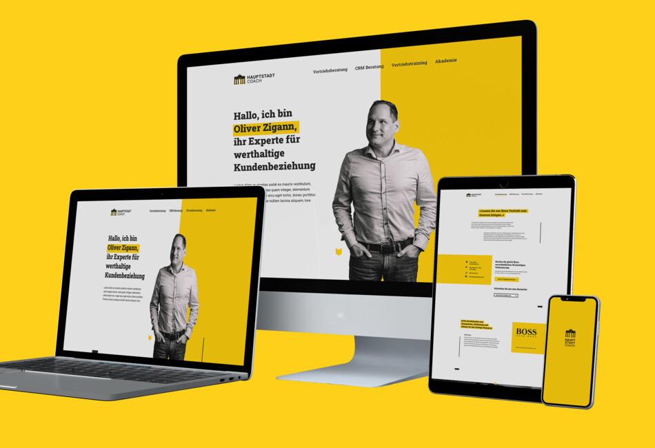 Hauptstadtcoach Website Mockup