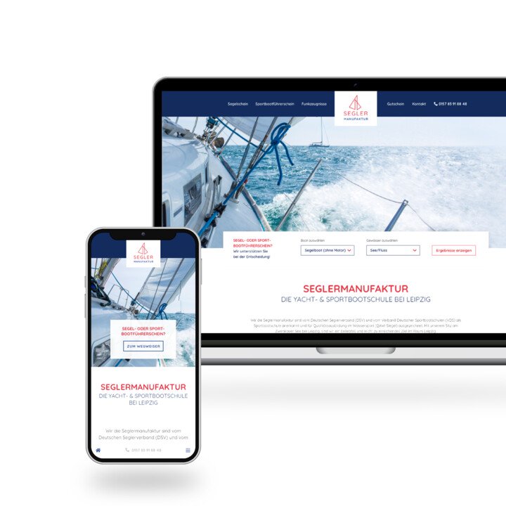 Seglermanufaktur Website Mockup